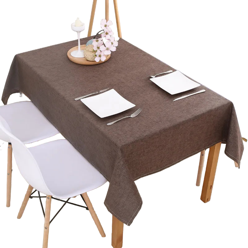 Tejesa Faux Linen Tablecloths Rectangle Washable Table Cloths Wrinkle Stain Resistant Table Cover Cloth for Kitchen Dining Room JAF040