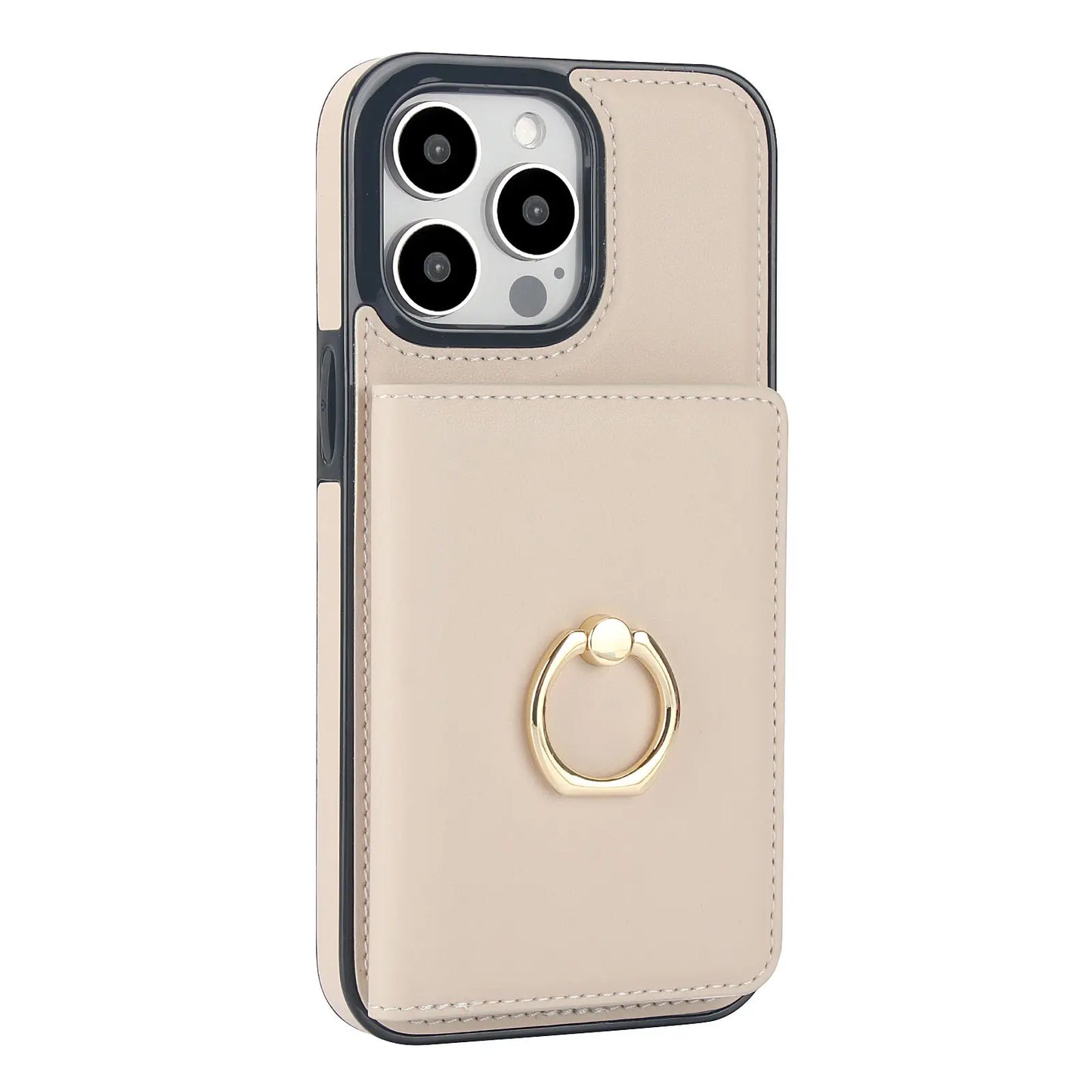 Wallet Case with Card Holder, 360° Rotation Ring Kickstand Magnetic Clasp for iPhone 16 15 14 13 12 11 Pro Max SE 2022 XR XS Max
