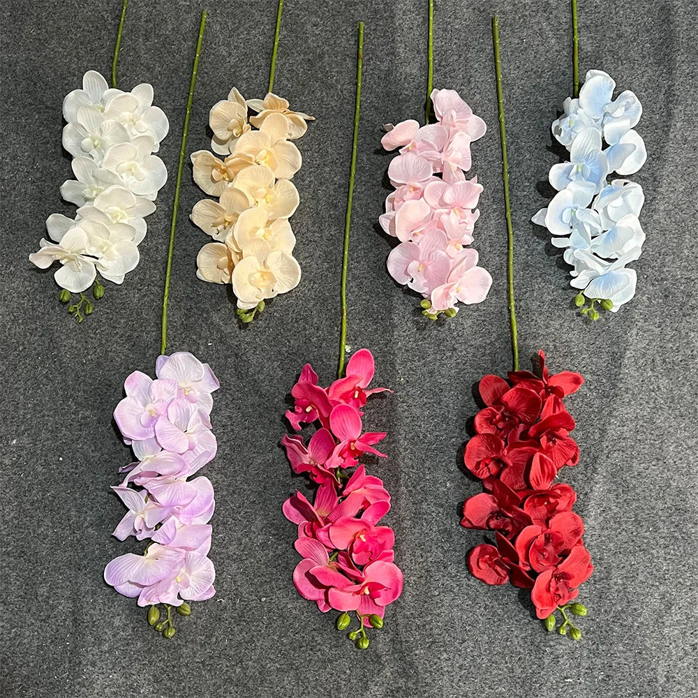3D Silk Butterfly Orchid Artificial Flower Branch Home Vase Table Decor Wedding Outdoor Garden Bride Bouquets DIY Wreath Gift