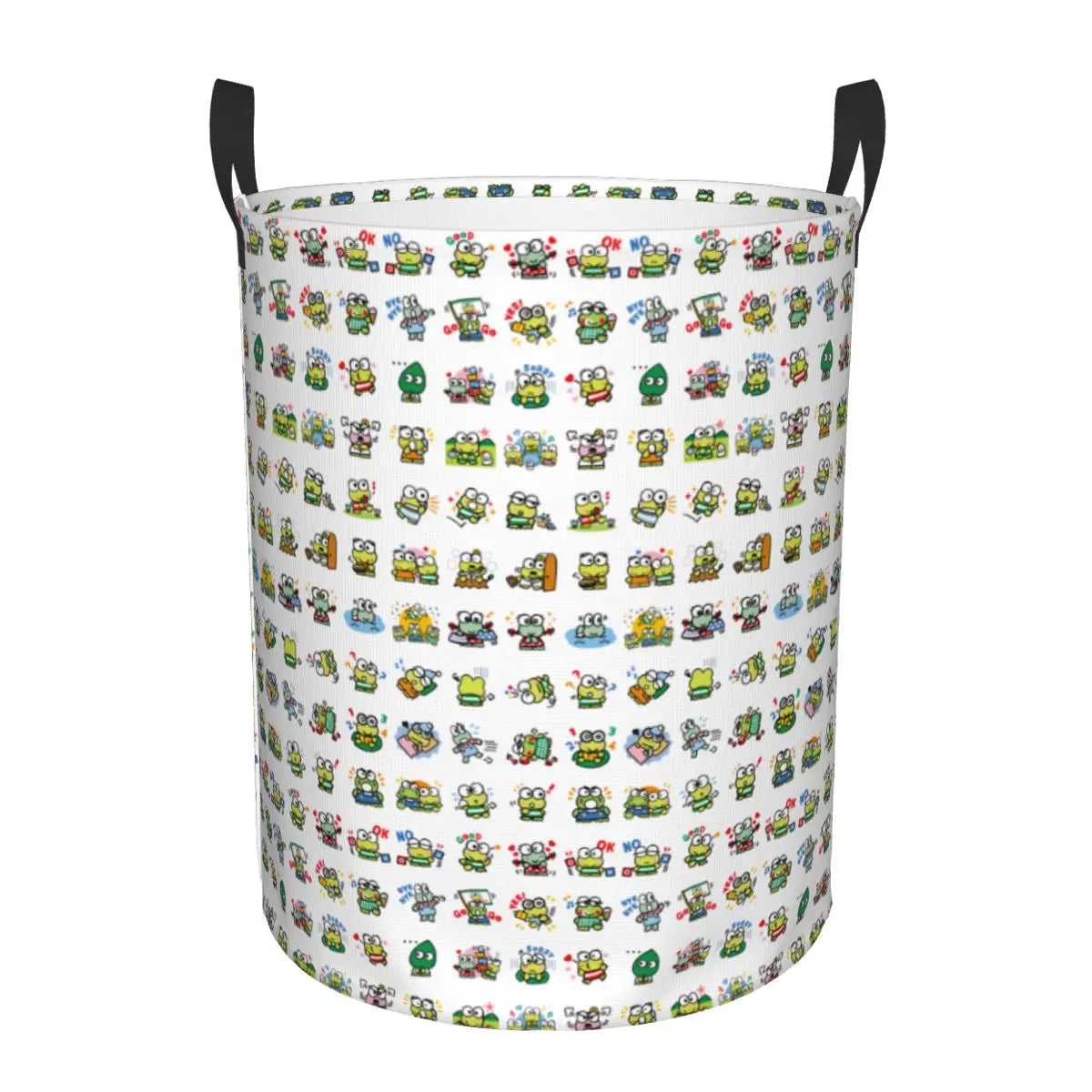 Tejesa Laundry Basket Foldable Large Capacity Clothes Storage Bin Big -eyed Frog Anime Baby Hamper