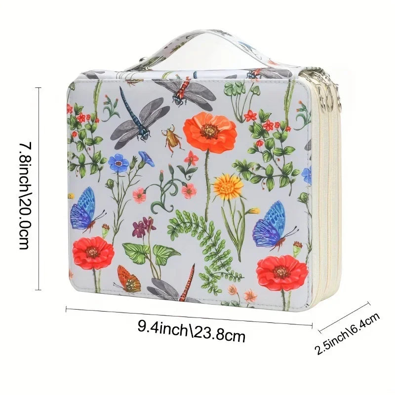Multi Color Large Capacity Colored Pencils Pencil Zippers Three-layer Pencil Case Painting Brush Storage Bag