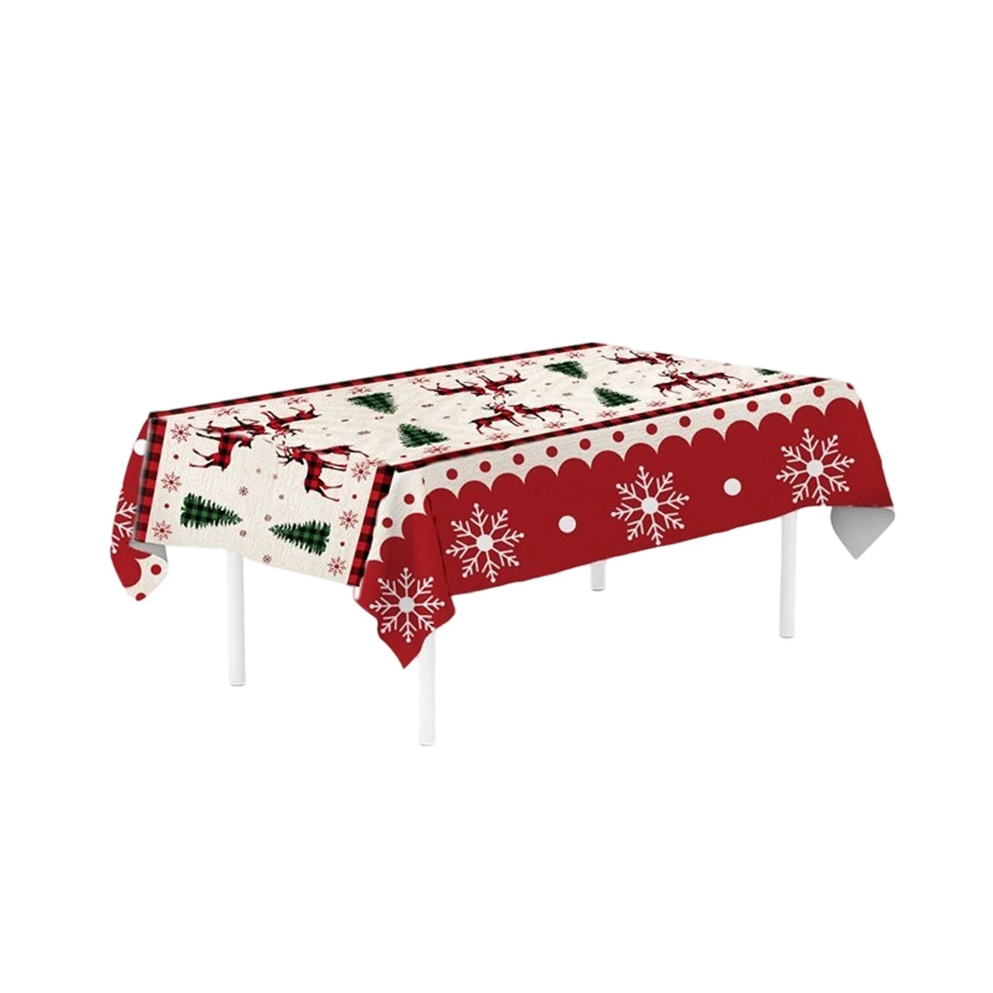 Tejesa Christmas Theme Party Tablecloth / Party Venue Layout Decorations Christmas Decoration Table Cloth