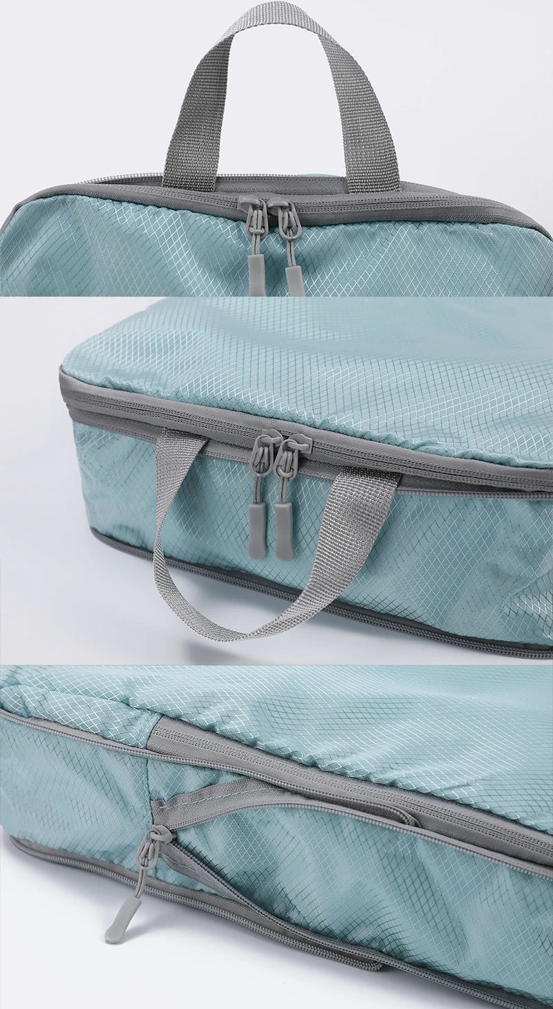 Tejesa Compressible 4-Piece Set Business Travel Storage Bag, Simple and Fashionable Multi-Functional Vertical Waterproof Organizer Bag