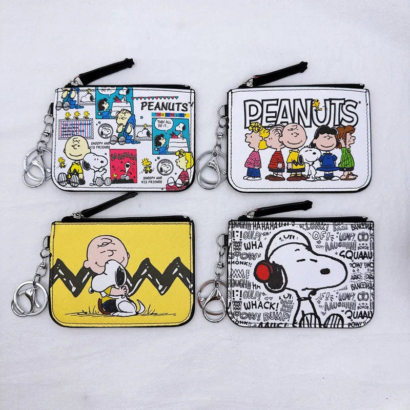 SNOOPY  Purses for Women Cute Wallet Women SNOOPY Coin Pouches Kawaii Case Short Key Wallet for Girls Gifts