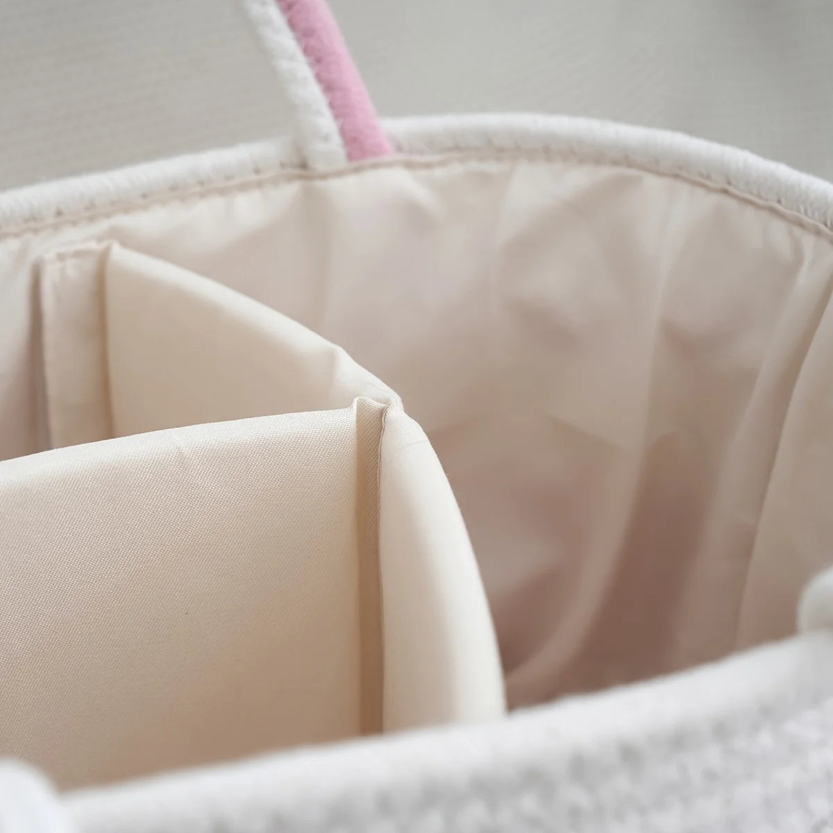 1 Bohemian rope woven storage basket with woven handle, large capacity foldable storage bag