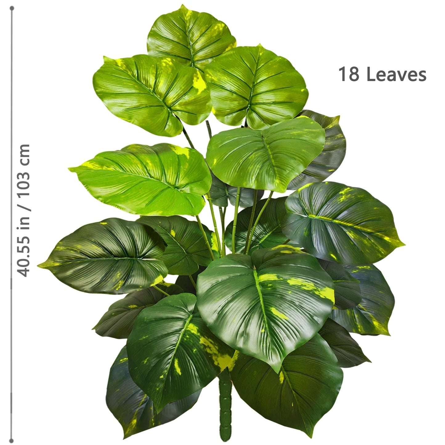 Tejesa 60-103cm Artificial Monstera deliciosa Pothos Alocasia Leaf Fake Plant Ornamental Festive Home Office Decoration