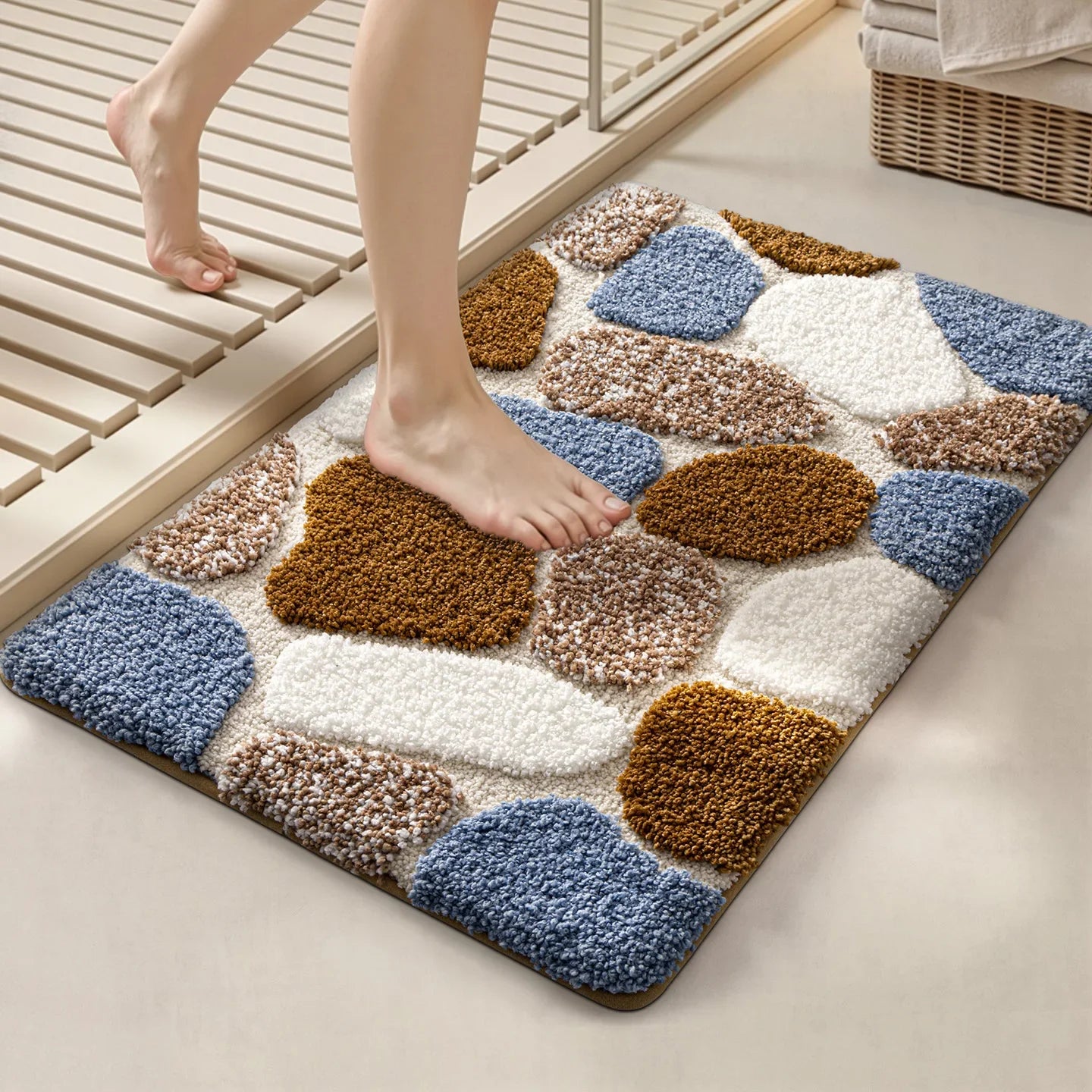 Hemasa Anti-Slip Absorbent Bathroom Mat/ Entrance Floor Carpet/ Water Absorbent Mat for Home