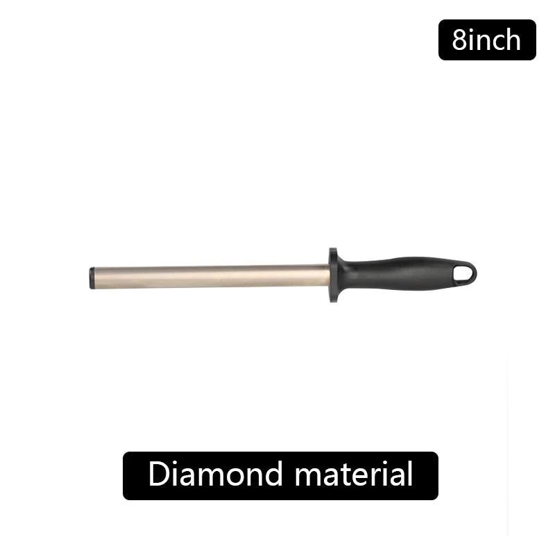 8/12 Inch Diamond Steel Stick Rod Knife Sharpener Honing Steel Knife Sharpening Rod Durable Sharpening Stone For Kitchen Gadgets