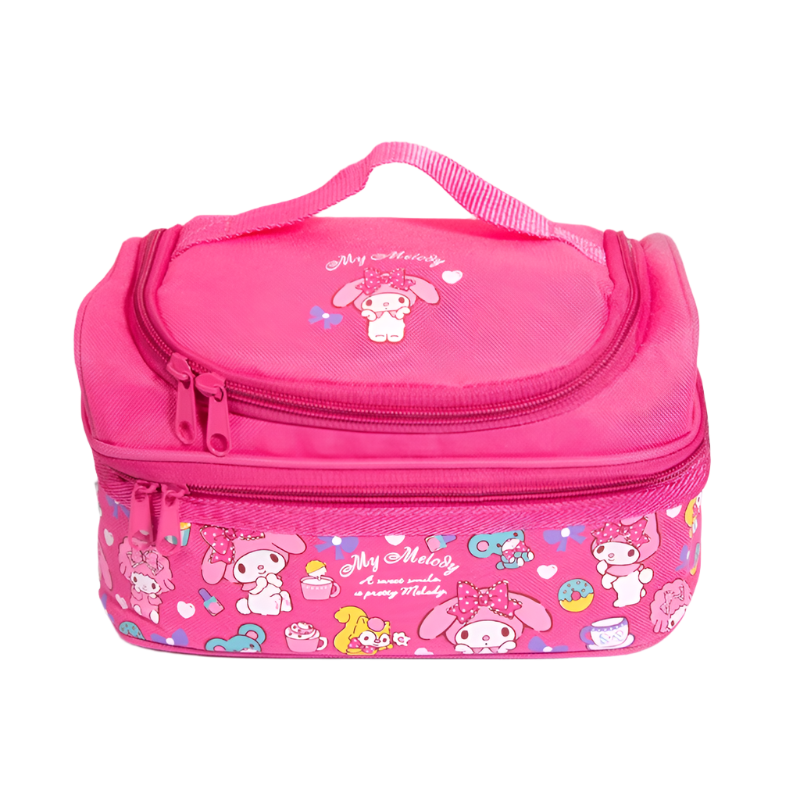 Hemasa  Lunch Bag Cute Cartoon Double-layer Insulated Handbag Waterproof Bento Bag