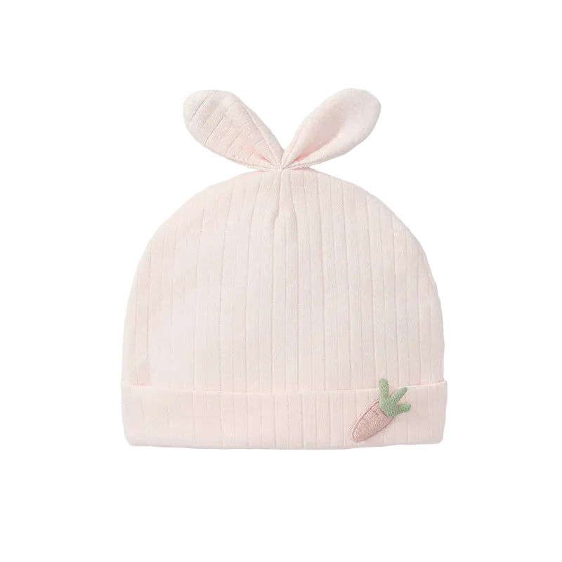 Tejesa 3Pcs Soft Infant Beanies Caps/ Baby Hats /Cartoon Bear Boneless Muslin Hat