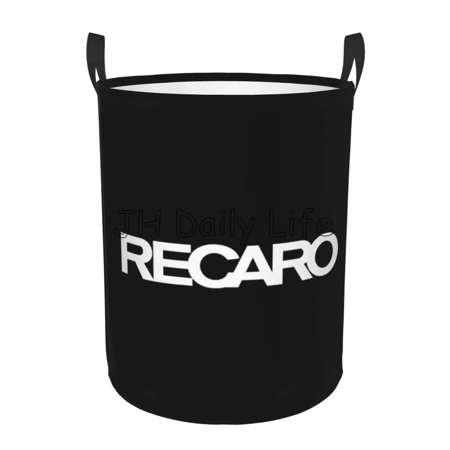 Recaros Logo Print Laundry Basket Foldable Clothes Hamper for Nursery Kids Toys Storage Bin Large Capacity Circular Hamper