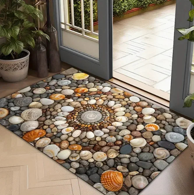 Tejesa  Rural Style Stone Rugs /Wall Design Welcome Floor Mat