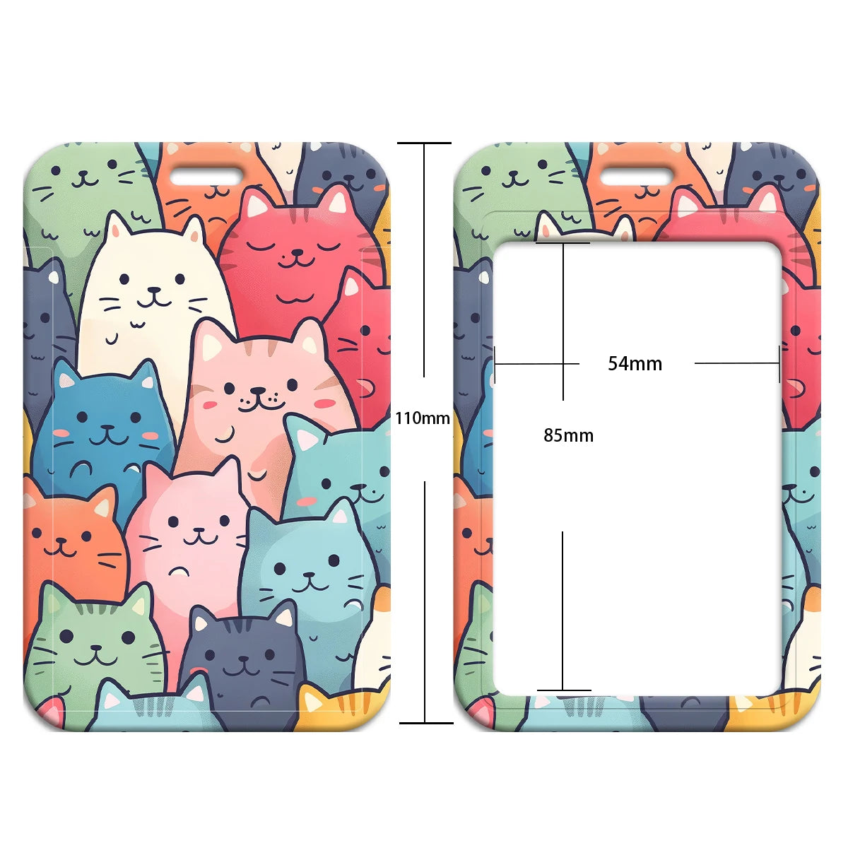 Cartoon Funny Cats Neck Strap Lanyard for Keys Keychain Badge Holder ID Credit Card Pass Mobile Phone Charm Accessories