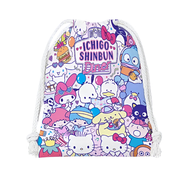 Hemasa drawstring hello kitty cartoon small bag storage bag