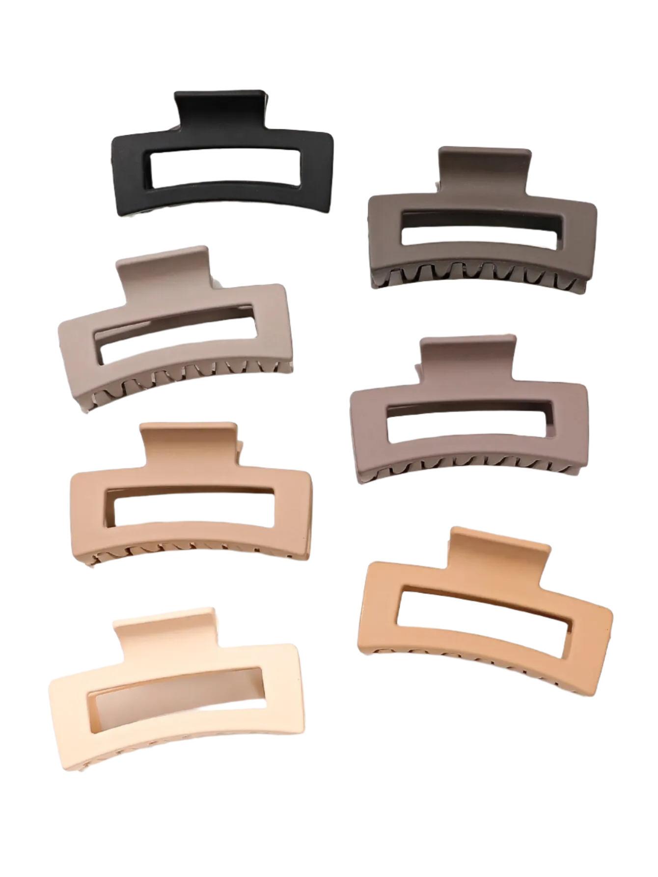 Hemasa 7 Pcs Big Hair Claw Clips 3.4" Non-slip Big Square Matte for Women Girls/ Banana Clips for Thick Thin Hair