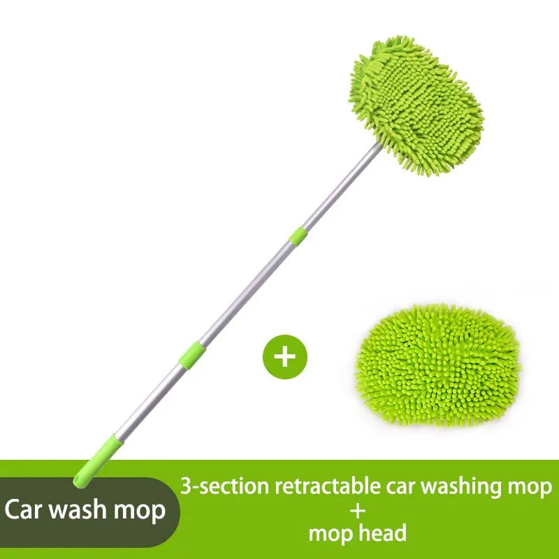 Hemasa Car Cleaning Brush / Car Wash Brush Adjustable Telescoping Long Handle Clean Mop