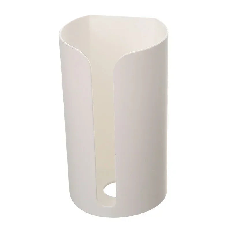 Hemasa 1pc Kitchen Garbage Bag Storage Hole-Free Holder Self-Stick Wall Mounted Home Bathroom Plastic Bag Holder