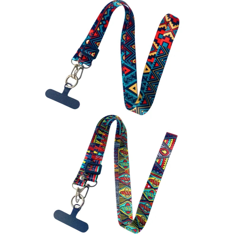 Tejesa  Mobile Phone Lanyard For Women – Stylish Messenger Strap Wth Geometric Patterns, Comfortable Neck Loop