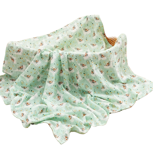 Tejesa All Season 100% Cotton Baby Muslin Swaddle Blanket/ Newborn Bath Towel/100x100cm