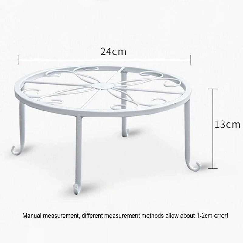 Tejesa Metal Plant Stand Flower Pot Base Holder Stool for Home Garden Indoor Outdoor Flower Plant Display Free Standing Bonsai Holder