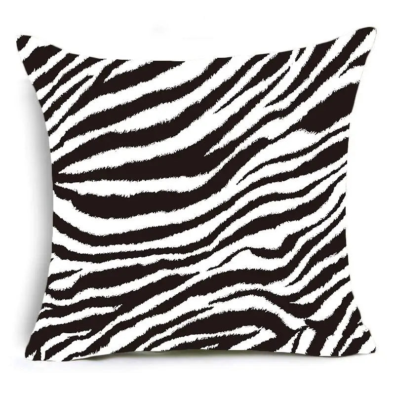 Hemasa  Animal Print Throw Pillow Case /Leopard Tiger Zebra Cow Snake Cushion Covers for Home Sofa Chair Decorative Pillowcases