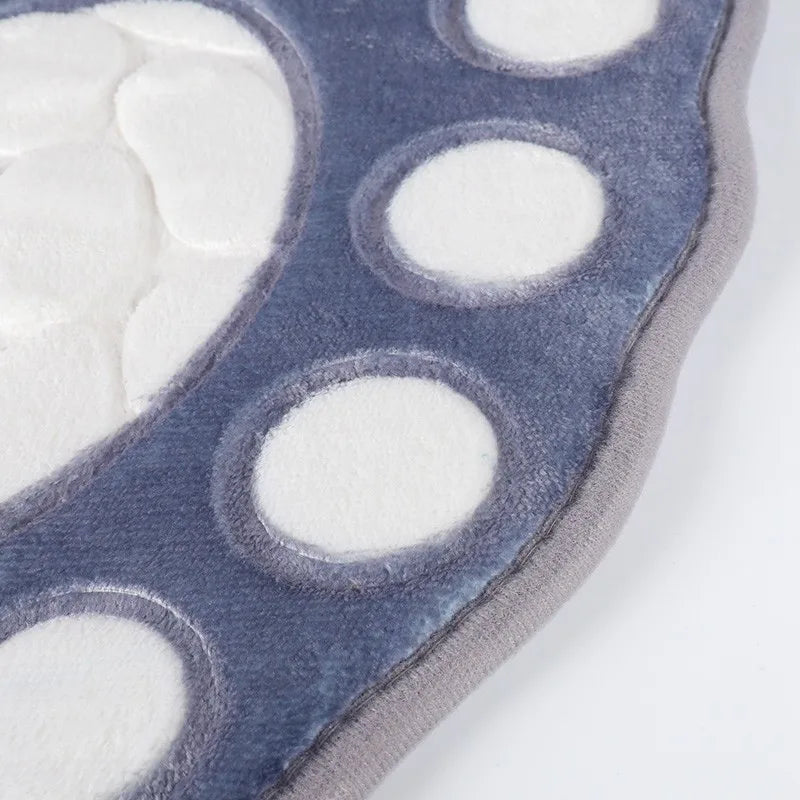 Hemasa Bathroom Rugs Mats Super Absorbent Non-slip Bath Rugs Washable Cobblestone Bath Carpet Cute Foot Shaped Memory Foam Area Rug