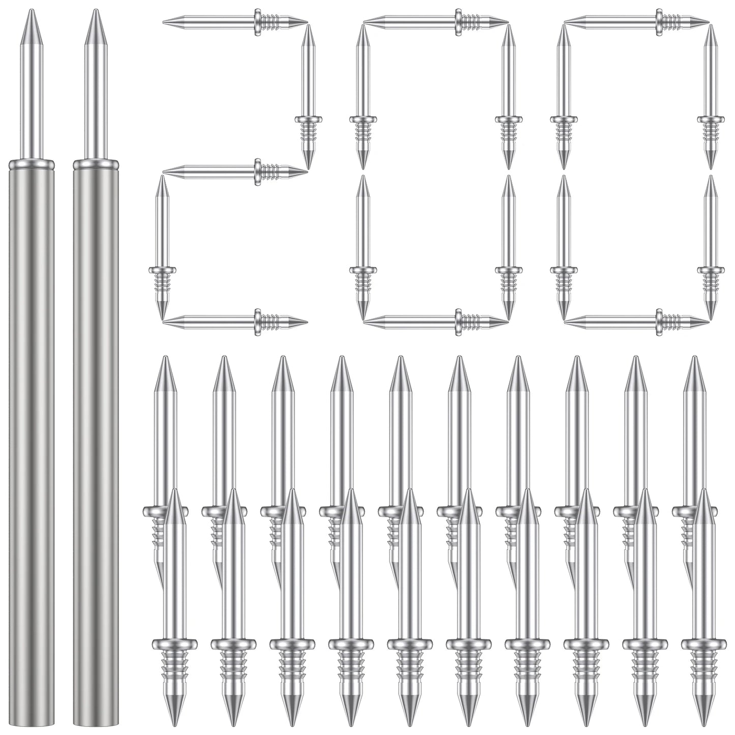 400/100Pcs Skirting Line Screws Double-Head Skirting Thread Seamless Nail Invisible Security Screws Wood Baseboard Screws Nails