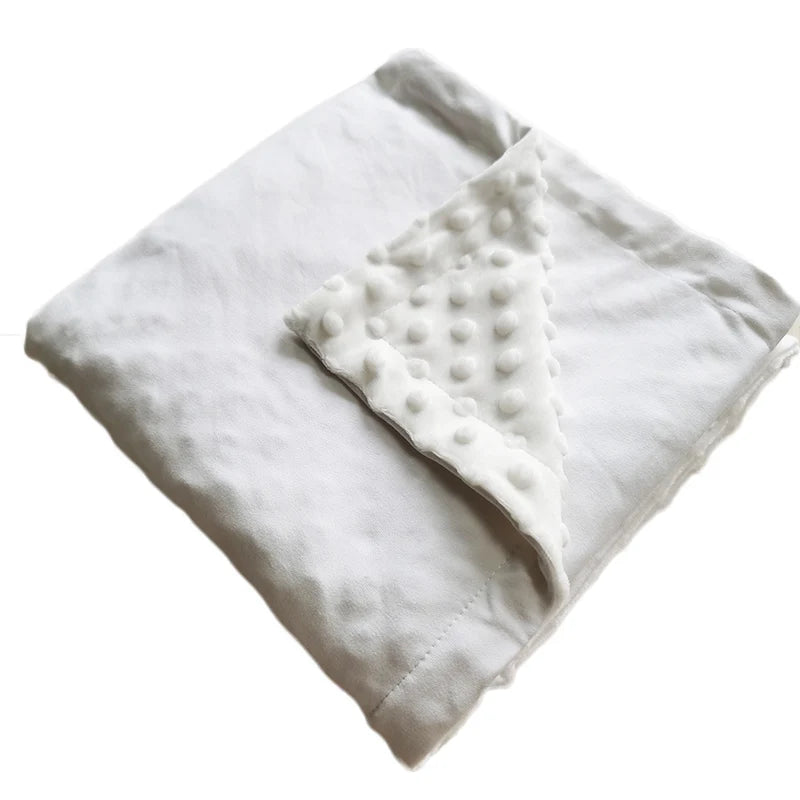 Tejesa Knitted Cotton bean fleece double-sided baby blanket swaddle children's blanket cartoon soft and comfortable newborn quilt