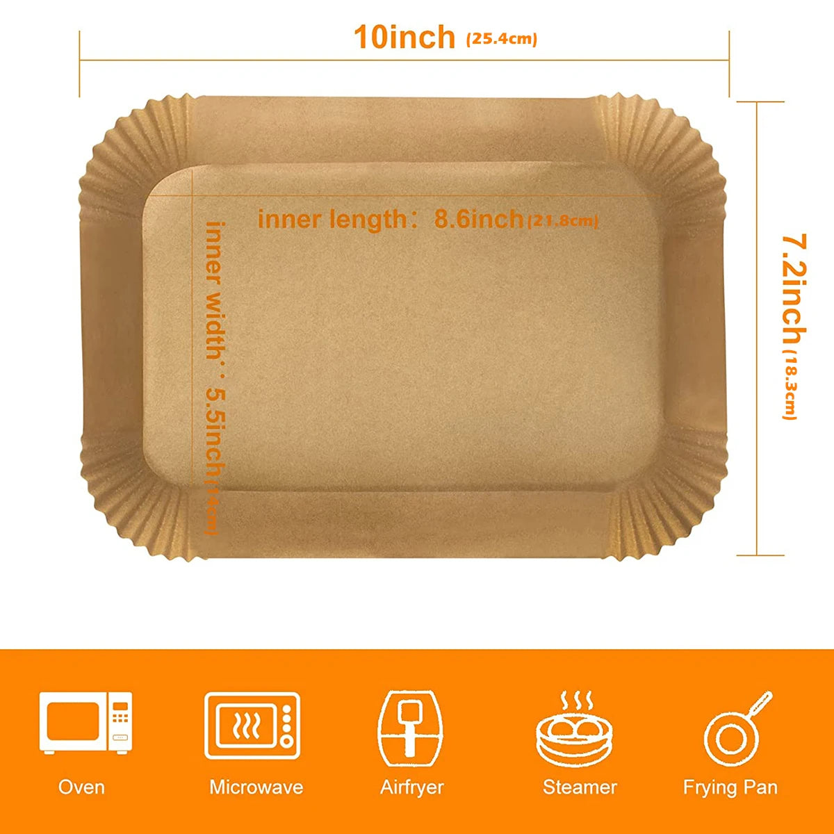 300/100pc Air FryPaper Non-stick Square Parchment Paper Heat-resistant Roasting Pad Oilproof Bake Liner for Ninja Dual Air Fryer
