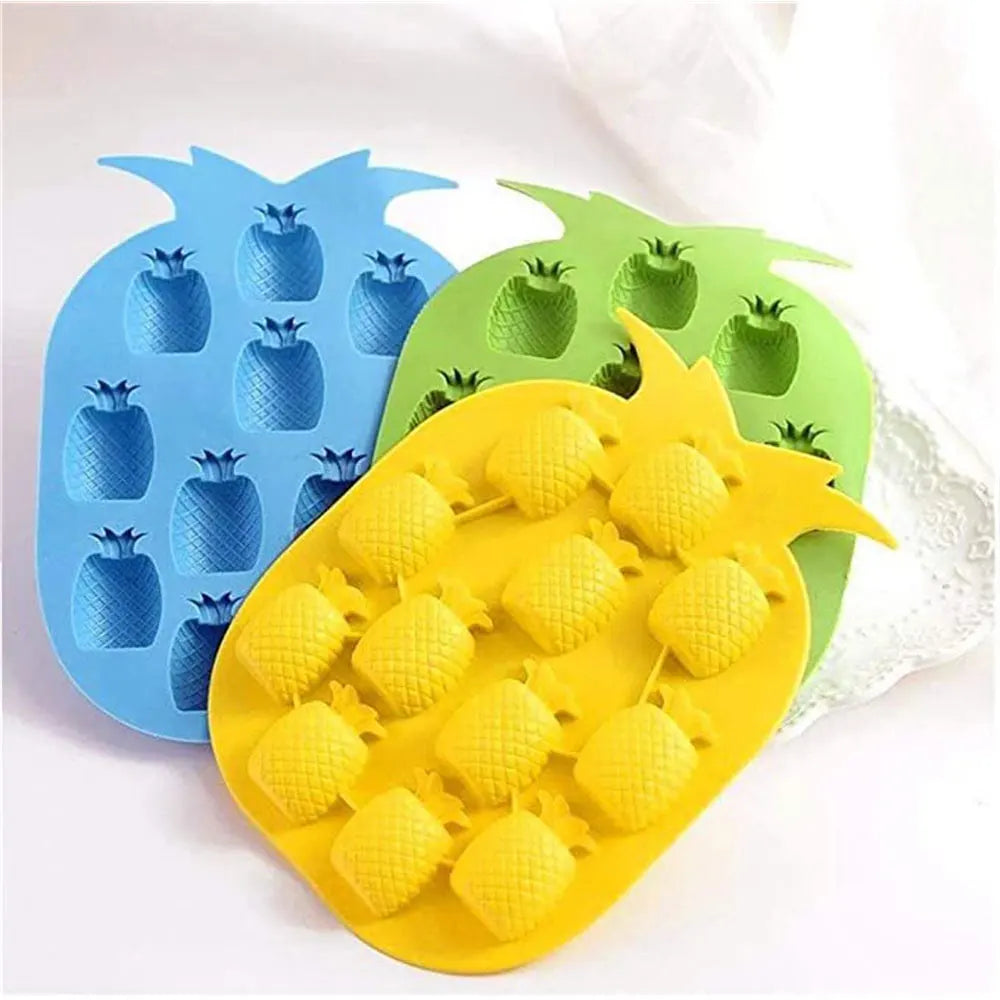 Fruit Silicone Cake Mold Apple Pineapple Strawberry DIY Chocolate Ice Candy Grinding Tool DIY Homemade Handmade Ice Mold