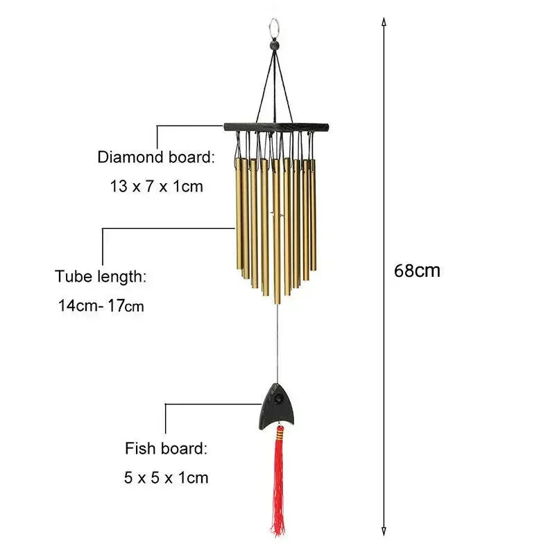 Hemasa 16 Tubes Windchime Large Bells Wind Chimes Chapel Home Decor for Garden Outdoor Decoration Decor Gifts home decor