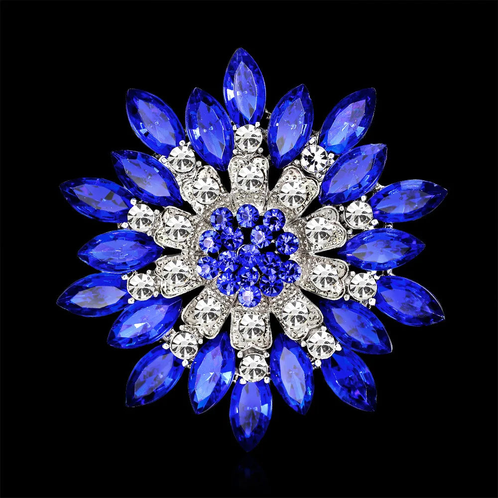 Sunflower Women's Brooch Jewelry New Fashion Retro Fashion Flower Brooch Crystal Rhinestone Jewelry Wedding Date Party Gifts