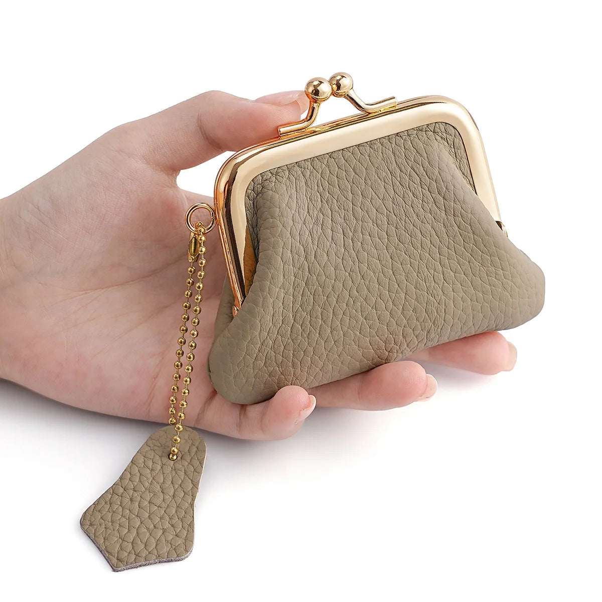 Tejesa  Multi-Color Genuine Leather Mini Coin Purse Compact Change Wallet Top Layer Cowhide Women Small Wallet