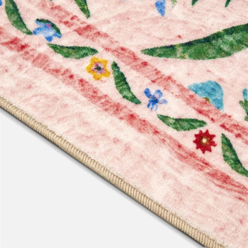 Tejesa Floral Print Bedroom Carpets /Art Living Room Rugs/ Large Area Foldable Machine Washable Soft Floor Mats Alfombra Tapis 러그
