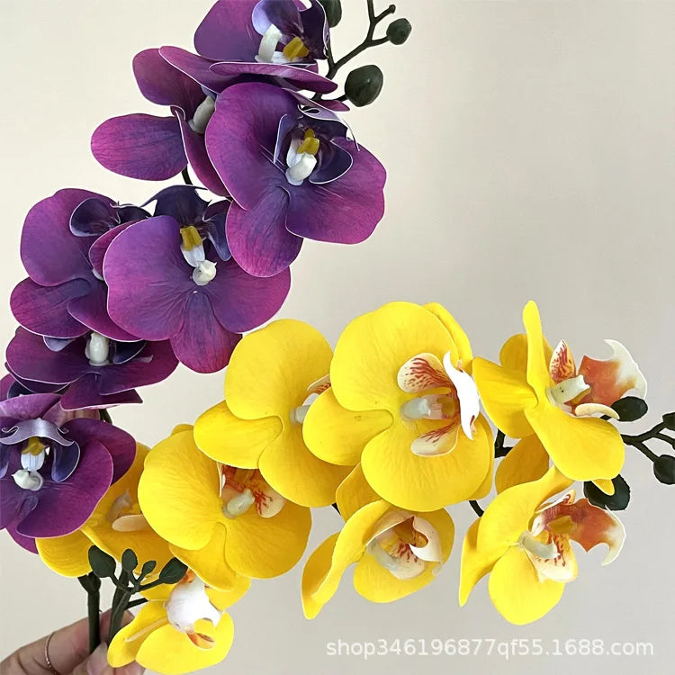 5Pc 3D Print Film Phalaenopsis Artificial Flowers Real Touch Orchids Home Decor Wedding Road Leads Flower Arrangement Bouquet