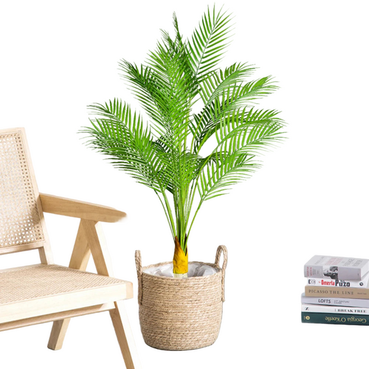 50-120cm Large Artificial Tropical Plant Fake Palm Leaves Plastic Green Coconut Tree Branch for Office Hotel Home Garden Decor
