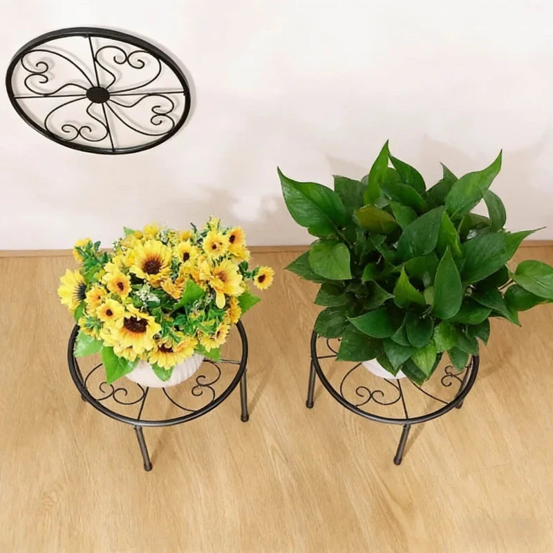Tejesa  Black Rust-Resistant Metal Flower Stand for Indoor and Outdoor Use1-2Green Radish Climbing Frame Plant Support Access