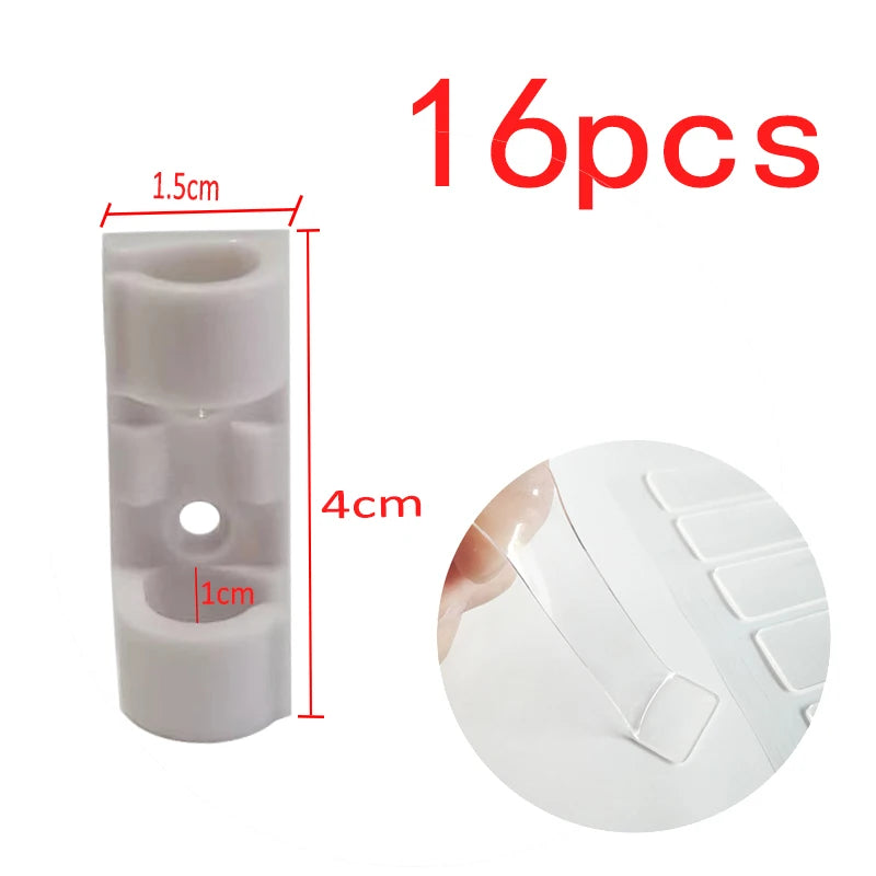 20pcs Adhesive Cable Clip Cable Manager Wire Management Organizer For Desk Office Car Home Wire Clip Clamp Self-Adhesive Sticker
