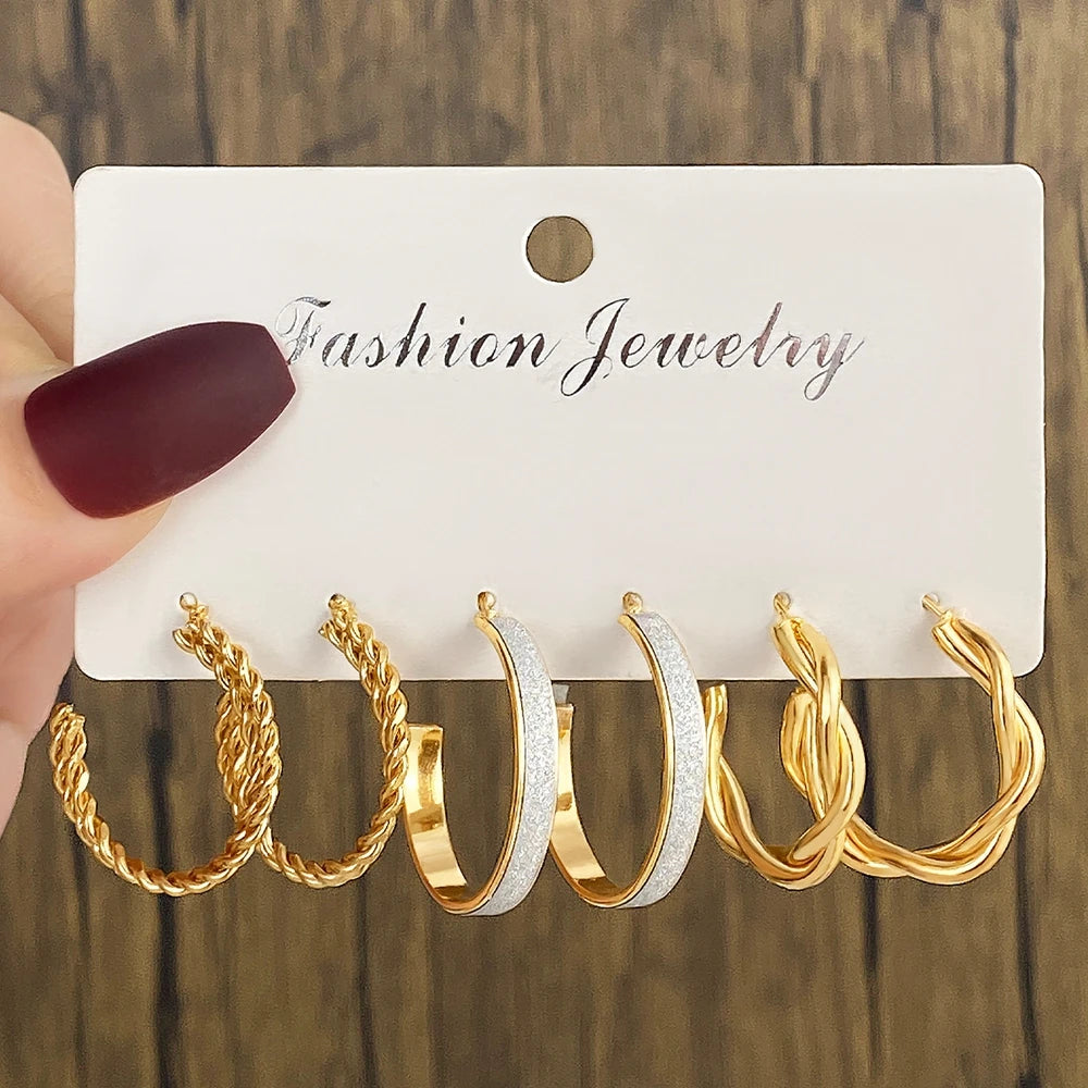 Hemasa Fashion Hollowed Heart Stars Earrings for Women