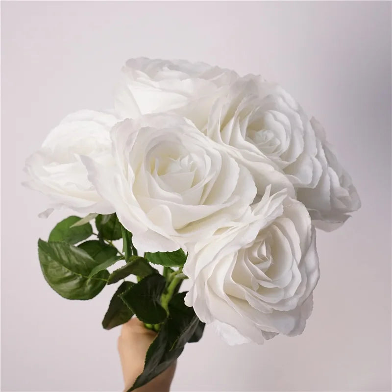 4Pc Moisturizing Latex Rose Flower Real Touch Artificial Flowers Wedding Decor Roses Bridal Bouquet Home Decoration Party Floral