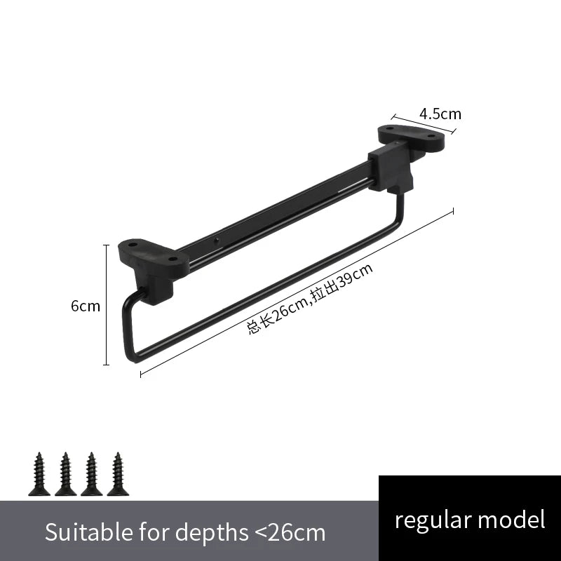 Hemasa  Closet Top Telescopic Storage Rods Closet Interior Pants Clothes Organizer Partition Hangers