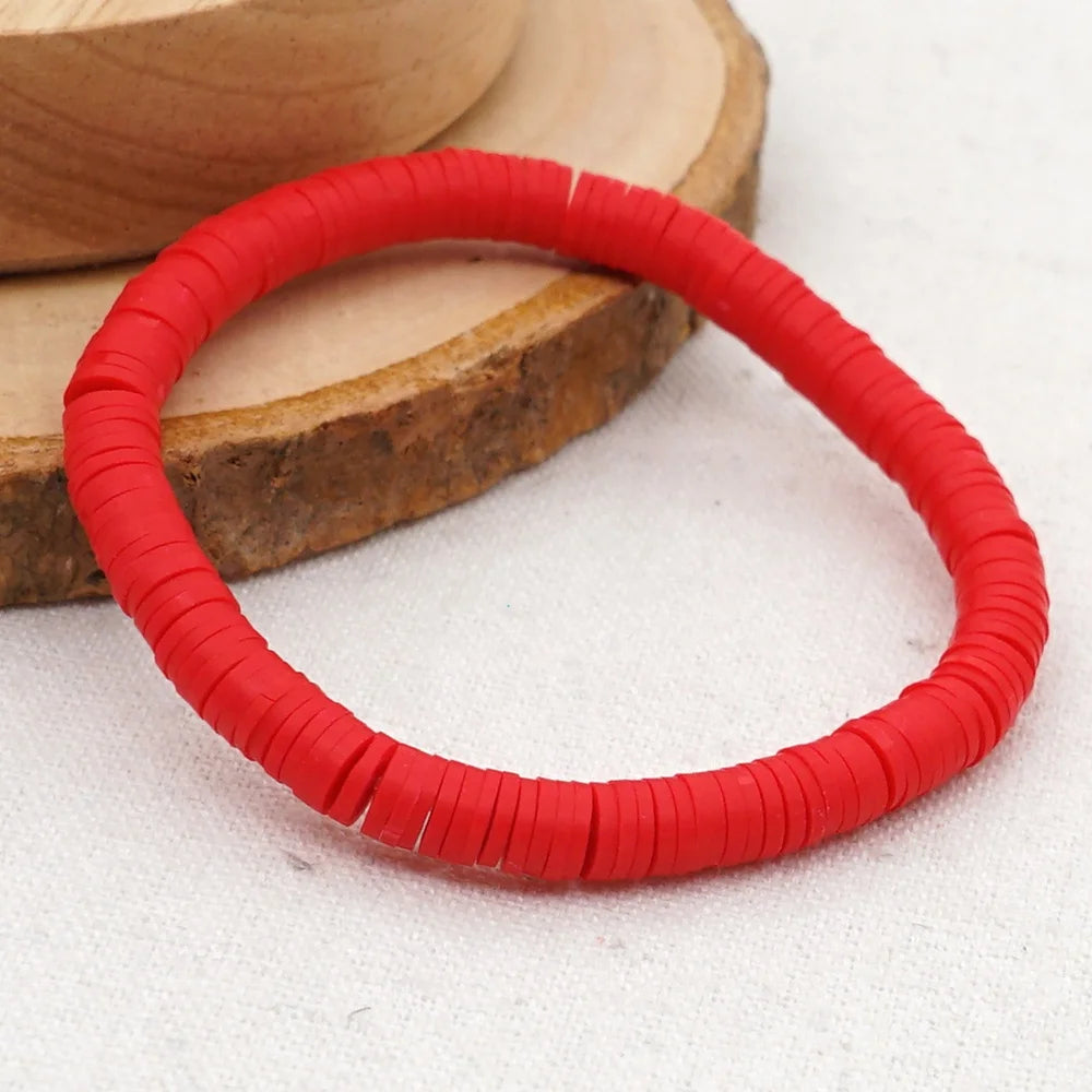 Hemasa set of 12/Pcs Polymer Clay  Beads Bracelet