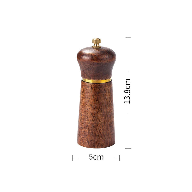 Tejesa Wooden Pepper Mills Salt and Pepper Grinder 5/8 Inch Spice Pepper Grinder with Adjustable Ceramic Handheld Herb Seasoning Mills