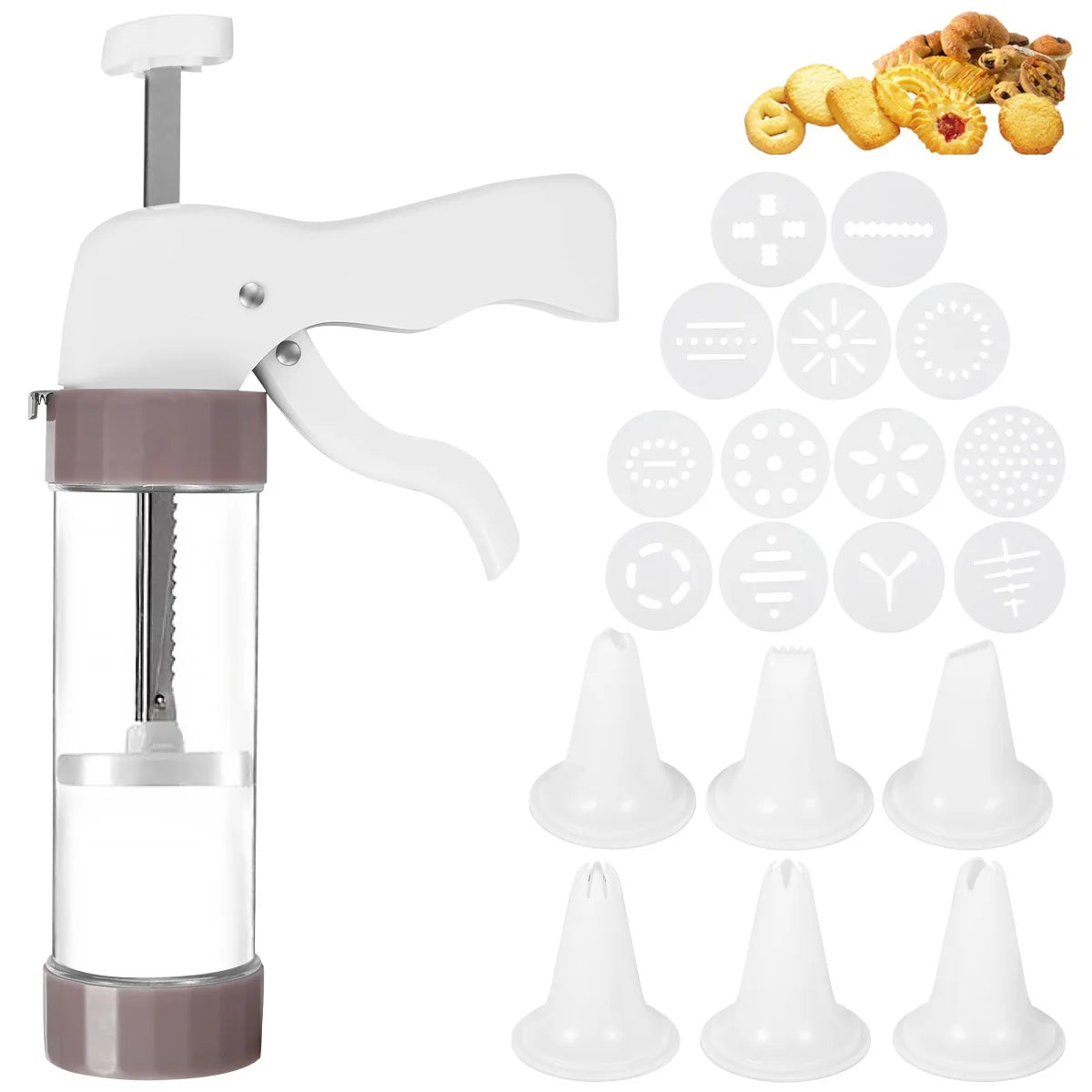 Tejesa Cake Decorating Piping Syringe DIY Cupcake Decorating Nozzle Frosting Making for DessertDessert Cookies Cream Filling Injector