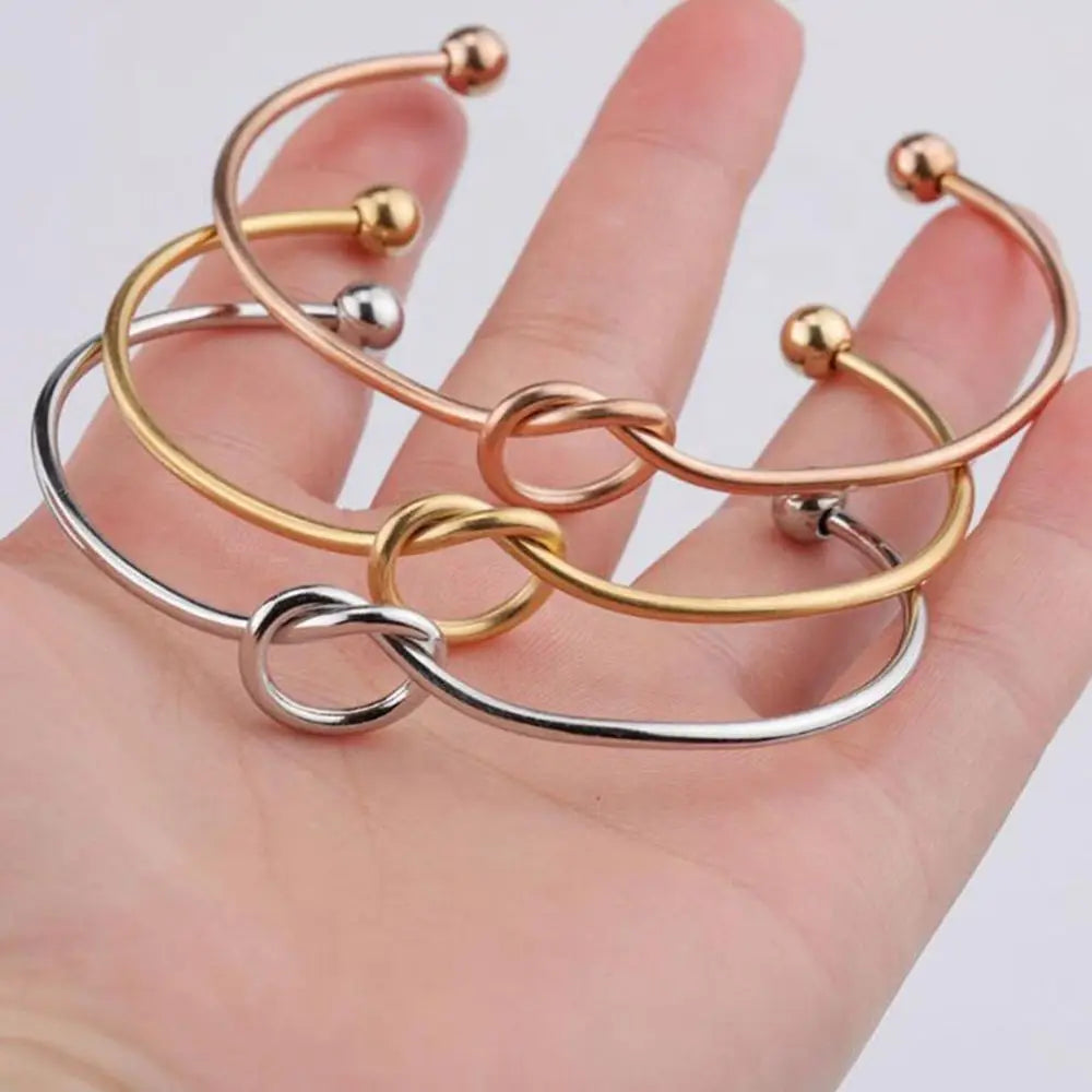 Hemasa Love Knot Bracelets   For  Gifts/ Wedding Party /The Knot Open Cuff Bangles for Women Girls