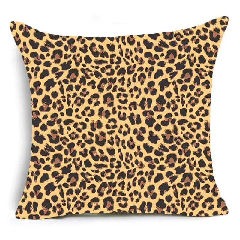 Hemasa  Animal Print Throw Pillow Case /Leopard Tiger Zebra Cow Snake Cushion Covers for Home Sofa Chair Decorative Pillowcases