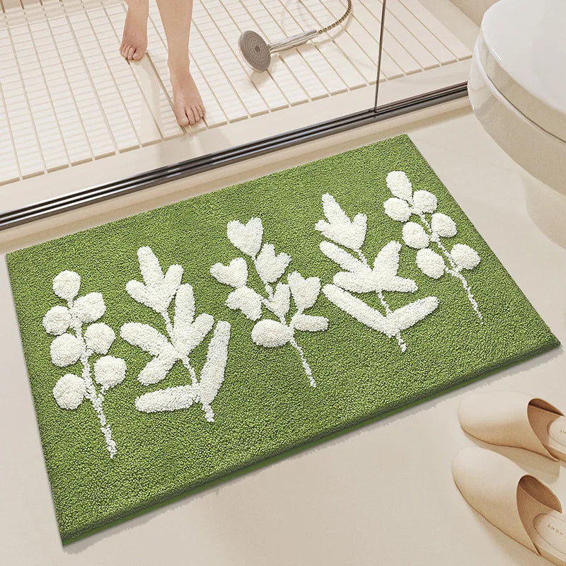 Hemasa Ultra-Plush Anti-Slip Bath Mat 8x Water Absorption, Quick Dry, Anti-Bacterial, 200% Plush, Safe for Kids Elders, 0 Formaldehyde