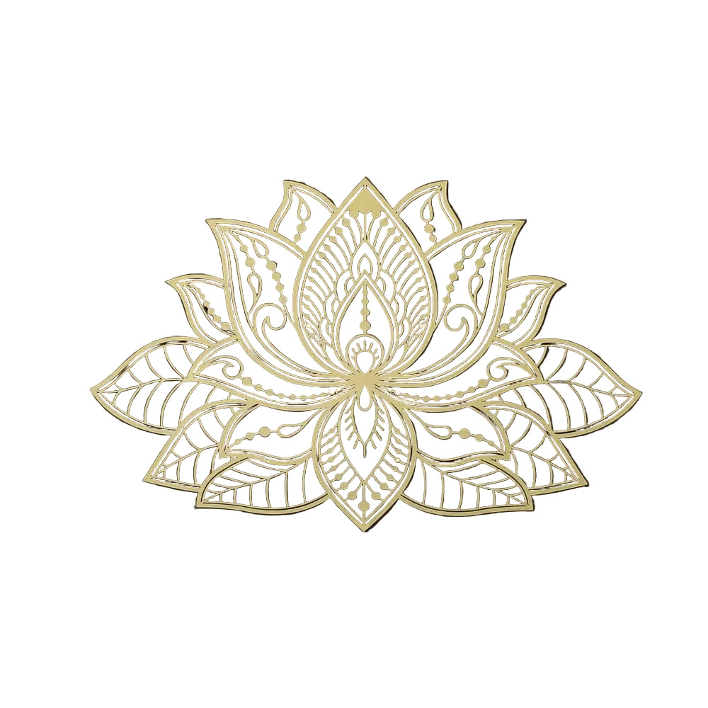 Hemasa  Mandala Metal Wall Embellishment Lotus Bloom Peaceful Room Decor