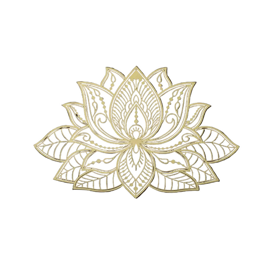 Hemasa  Mandala Metal Wall Embellishment Lotus Bloom Peaceful Room Decor