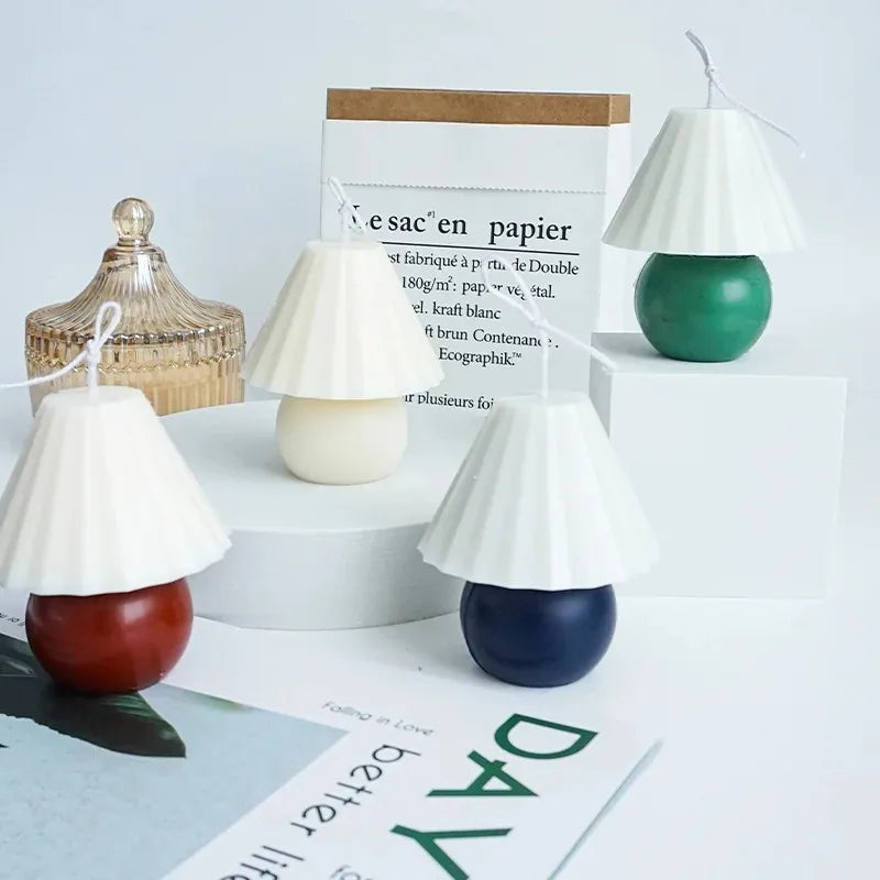 Hemasa  Table Lamp Candle Mold /DIY Geometric Lamp Shape Aromatherapy Candle Making Tool/ Acrylic Plastic Mold